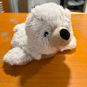 Warmies Microwavable Lavender Scented Seal Plush Grey Heatable Weighted Calming